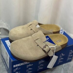 Birkenstock Boston Suede Leather - Taupe Women